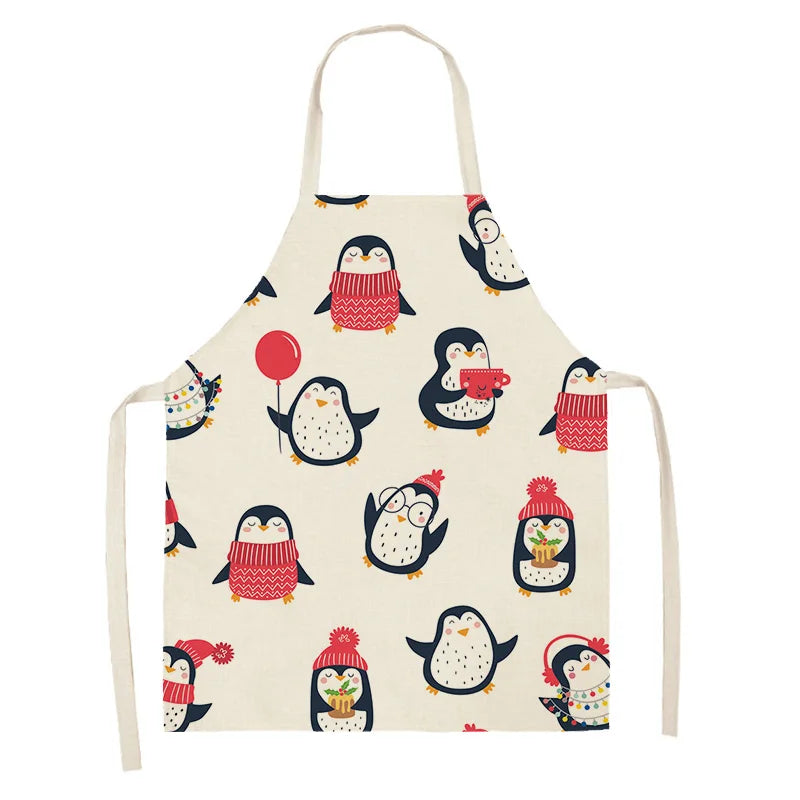 Apron with penguin Kawaii design on a white background