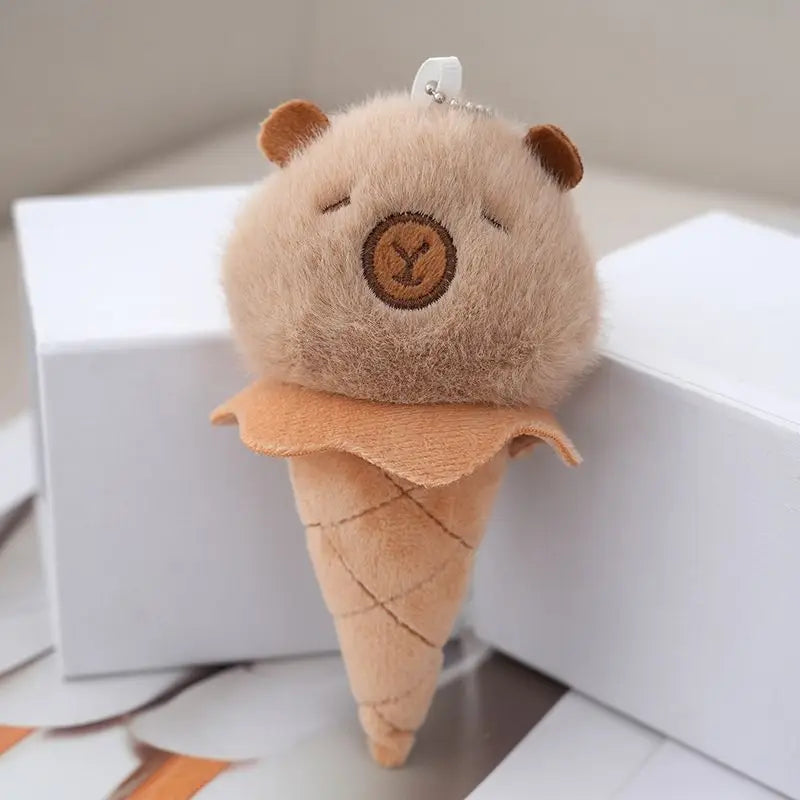 Mini Capybara Ice Cream Plush Charm