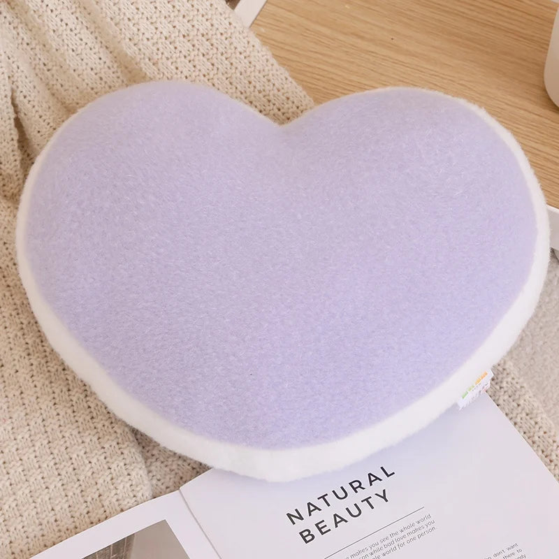 Heart-shaped purple kawaii cushion