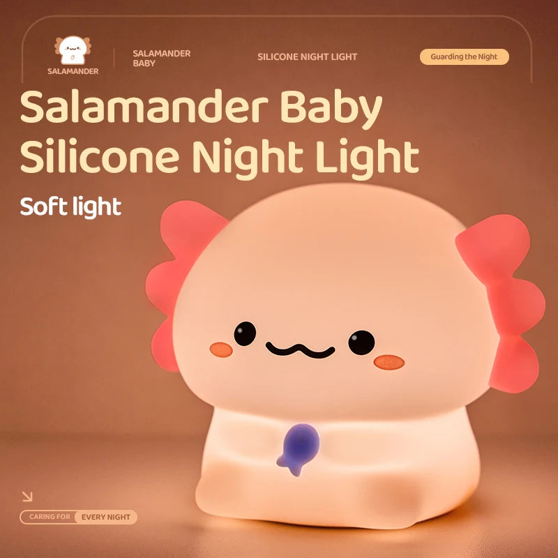 Kawaii style axolotl night light
