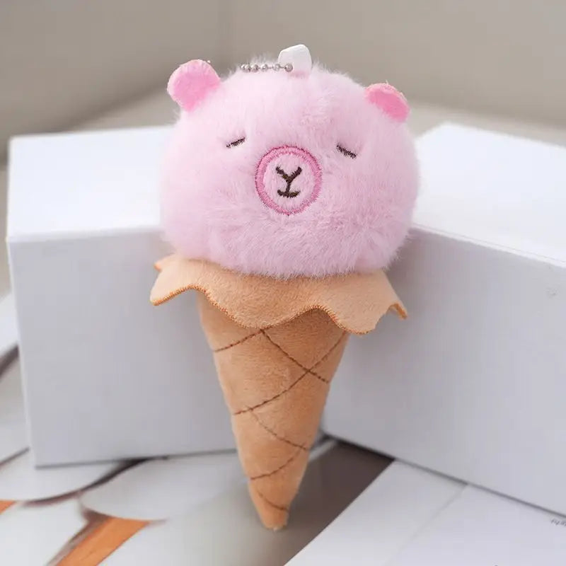 Mini Capybara Ice Cream Plush Charm